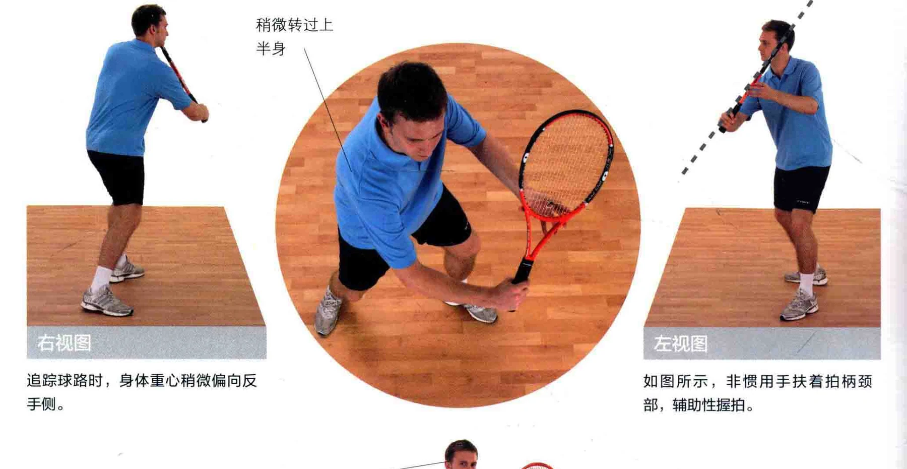 动作示范 · 多角度视图